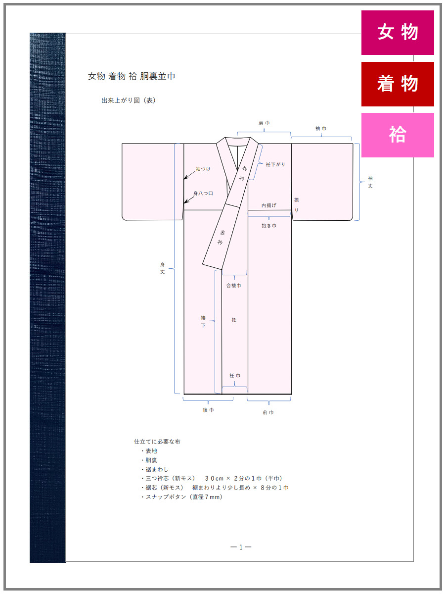 きものの仕立方 - 文学/小説